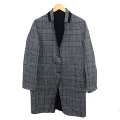 ケーティー キヨコ タカセ  K.T KIYOKO TAKASE botto giuseppe リバーシブル チェスターコート グレンチェック ウール ミドル丈 9 黒 ブラック /NT7のサムネイル