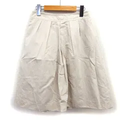 マッキントッシュ MACKINTOSH フレア スカート ひざ丈 タック リネン混 バックジップ 38 アイボリー /NT29のサムネイル