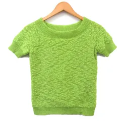 49アベニュー ジュンコシマダ 49AV. junko shimada ニット セーター 半袖 ウール シンプル 38 グリーン 緑 /KT28のサムネイル