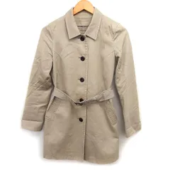 プロポーション ボディドレッシング PROPORTION BODY DRESSING ステンカラー コート アウター ミディ丈 スリット コットン 綿 シングル 2 ベージュ /NT31のサムネイル