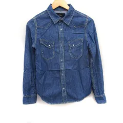 スピック＆スパン ノーブル Spick&Span Noble ウエスタン シャツ デニム シャツ 無地 コットン 綿 38 ネイビー 紺 /FT11のサムネイル