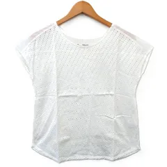 パラスパレス Pallas Palace メッシュ カットソー Tシャツ 半袖 コットン 2 ホワイト 白 /KT23のサムネイル