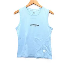 トミーヒルフィガー TOMMY HILFIGER 国内正規品 ロゴ タンクトップ 丸首 コットン 綿 S ライトブルー /FT39のサムネイル