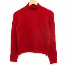 クレージュ courreges ロゴマーク刺繍 ニット セーター 長袖 モックネック モヘヤ混 9 レッド 赤 /FT24のサムネイル
