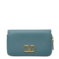 ヴァレンティノ Vロゴ ラウンドファスナー 長財布 ライトブルー レザー レディース VALENTINO【1-0250398】のサムネイル