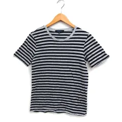 アバハウス ABAHOUSE ボーダー Tシャツ カットソー 半袖 クルーネック コットン 綿 2 グレー 灰 ブラック 黒 /FT36のサムネイル