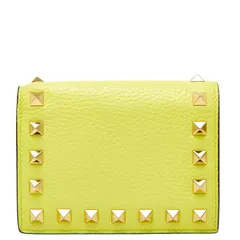 ヴァレンティノ ロックスタッズ 二つ折り財布 イエロー レザー レディース VALENTINO【1-0248869】のサムネイル