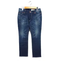 リベット&ブルー Rivet&Blue デニム ジーンズ ストレート ひげ加工 コットン 綿 ジップフライ 27 紺 ネイビー /NT21のサムネイル