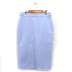 ジェイクルー J.CREW ナロー スカート ロング スリット コットン混 バックジップ 10 ライトブルー /NT5のサムネイル
