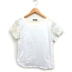 ポールスミス ブラック Paul Smith BLACK 国内正規品 素材切替 カットソー Tシャツ 半袖 無地 花柄 S ホワイト 白 /FT40のサムネイル
