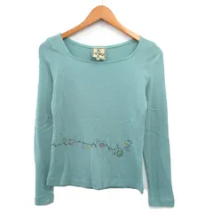 ホコモモラ JOCOMOMOLA カットソー Tシャツ 長袖 刺繍 40 グリーン 緑 /KT3のサムネイル