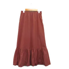 ブティックニコル boutique NICOLE フレア スカート ロング シンプル 38 ライトブラウン 茶 /KT18のサムネイル
