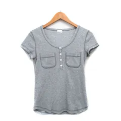 メルローズ MELROSE カットソー Tシャツ ハーフボタン 半袖 コットン シンプル グレー 灰 /KT34のサムネイル