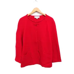 セントジョン ST.JOHN ノーカラー ジャケット カーディガン 無地 ウール 6 レッド 赤 /FT23のサムネイル
