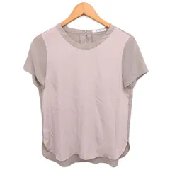 ベイジ BEIGE カットソー ブラウス 丸首 プルオーバー 半袖 4 ベージュ グレージュ 薄茶 /TTのサムネイル