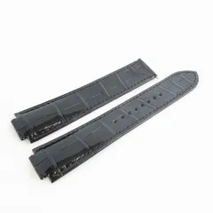 カルティエ Cartier 純正 アリゲーター レザーベルト バンド 腕時計 ラグ幅20mm 尾錠幅17mm シャイニーブラック 黒 ウォッチ KDAEL037のサムネイル