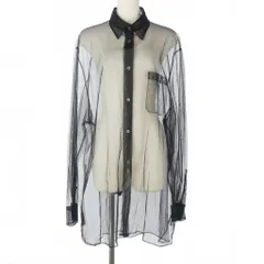 メゾンマルジェラ Maison Margiela 19SS チュールシャツ 長袖 無地 シアー 白タグ サイズ40 ブラック 黒 S29DL0142のサムネイル