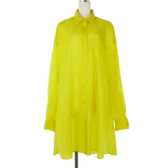 メゾンマルジェラ Maison Margiela 19SS ナイロン シャツ ブラウス オーバーサイズ 長袖 ロング丈 XS 黄色 イエロー S51DL0253のサムネイル