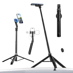 Ulanzi TT88 自撮り棒 Magsafe用 2in1 スマホ 三脚 じどり棒 オーバーヘッド スマホスタンド iPhone／android対応 コンパクト セルカ棒 携帯 卓上 軽量 360°＋270°回転 360°パノラマ撮影 クイックシュー付き 1のサムネイル