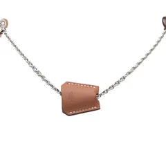 エルメス クロシェットネックレス ネックレス シルバー ブラウン メタル ヴォースイフト レディース HERMES【1-0240588】のサムネイル