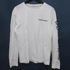 カルバンクラインジーンズ Calvin Klein Jeans 長袖 Tシャツ ロンT M 白系 ホワイト プリントのサムネイル