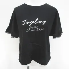 インゲボルグ INGEBORG 半袖 Tシャツ カットソー 11 黒系 ブラック レース 刺繍 プリントのサムネイル