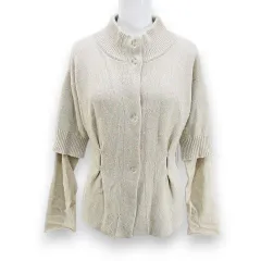 ブルネロクチネリ BRUNELLO CUCINELLI DL53374 長袖 カーディガン ニット レイヤード調 L ベージュ系 イタリア製 スナップボタン 無地のサムネイル