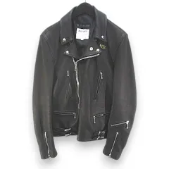 ザリアルマッコイズ THE REAL McCOY'S AVIAKIT ルイスレザー LEWIS LEATHERS レザー ライダースジャケット 革ジャン 本革 40 黒系 ブラック イギリス製 ジップアップ 裏地のサムネイル