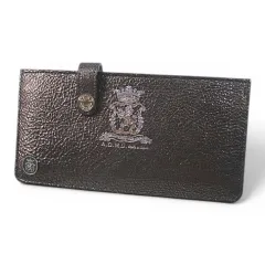 ADMJ アクセソワ Accessoires De Mademoiselle メタリック レザースリムウォレット 26AW06005 グレー レザーのサムネイル