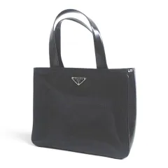 プラダ PRADA  B8375 三角プレート ハンドバッグ  ブラック 黒系 イタリア製のサムネイル