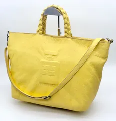 【美品】IO PELLE イオペレ 2way レザー トートバッグ イエロー A4  ショルダーバッグ ハンドバック 本革のサムネイル