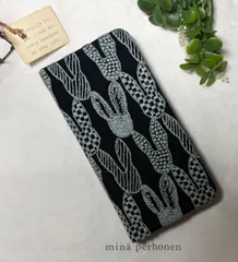 【現品限り】pomppia　navy ＊iPhone 7、8、SE2、3 ケース手帳型のサムネイル