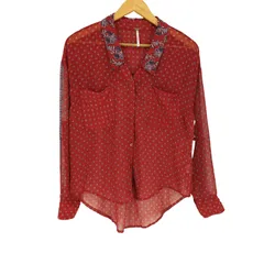 フリーピープル FREE PEOPLE 総柄 シアー 長袖 シャツ レディース 表記無 のサムネイル