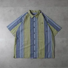 patagonia Puckerware Shirt パタゴニア パッカーウェアシャツ 半袖シャツ ポリコットン ブルー グリーン チェック 00s 00's 2007年 XL 古着のサムネイル