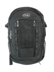 【中古】フィラ FILA リュックサック バックパック デイパック ロゴ ワンポイント 刺繍 ブラック 国内正規 QQQ メンズのサムネイル