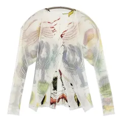 PLEATS PLEASE ISSEY MIYAKE Sea Animal Layered Set 海洋生物 羽織り カーディガン ホワイト レディース プリーツプリーズ【中古】6-0721M♪のサムネイル