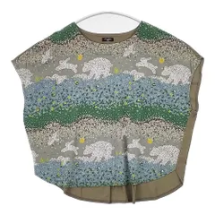 marble sud kirie ユルットTEE モザイク柄 アニマル柄 ボートネック Ｔシャツ カットソー カーキ 多色 レディース マーブルシュッド【中古】6-0721S△のサムネイル