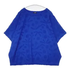 marble sud タンポポJQ アンプルTEE ジャガード 花柄 ボートネック 半袖Ｔシャツ カットソー ブルー レディース マーブルシュッド【中古】6-0721S△のサムネイル