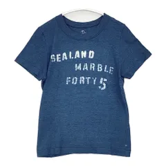 45R/45rpm SEALAND MARBLE FORTY 5 インディゴTシャツ コットン 日本製 サイズ2 半袖Ｔシャツ カットソー ネイビー ホワイト レディース フォーティーファイブアールピーエム【中古】6-0721S△のサムネイル