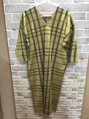 A【A08-65】◇ ADAM ET ROPEE'(アダムエロペ) サイズF ワンピース　ペチコート付き　マスタード