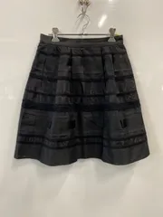 P321⚫︎BALLSEY⚫︎ボールジィ⚫︎タックスカート⚫︎フレア⚫︎ボーダー状⚫︎レディース⚫︎size38⚫︎黒⚫︎日本製のサムネイル