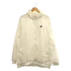 【中古】NIKE アノラックナイロンパーカー XXL 白 袖汚れあり[91]のサムネイル