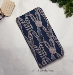 【現品限り】pomppia　blue＊iPhone 12ミニ対応ケース手帳型のサムネイル