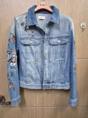 ZADIG&VOLTAIRE ザディグ・エ・ヴォルテール デニムジャケット スカル ローズ 刺繍のサムネイル