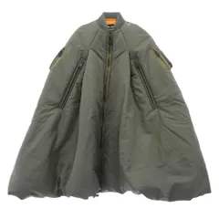 JUNYA WATANABE COMME des GARCONS ジュンヤワタナベコムデギャルソン 25AW JP-C013 MA-1 中綿 ジップアップ ボンバー ケープ ジャケット ポンチョ ブルゾン カーキ系 XS【極上美品】【中古】のサムネイル