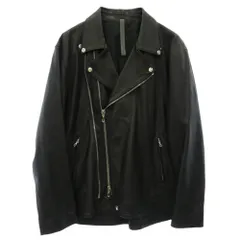 STRUM ストラム STL045-02 OIL CALF LEATHER W-ZIPPER RIDERS JKT 地生オイルカーフ レザー RAVEN レイヴン ダブルライダース ジャケット ブラック系 XL【中古】のサムネイル