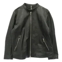 STRUM ストラム STL045-01 OIL CALF LEATHER W-ZIPPER SINGLE RIDERS JKT 地生オイルカーフ レザー シングル ライダース ジャケット ブラック系 ONLY【中古】のサムネイル