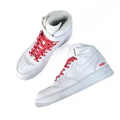 NIKE　SUPREME　ナイキ　シュプリーム　2024　FZ8784-100　別注・コラボモデル　AIR　FORCE　1　MID　SP　エアフォースワン ミッド スペシャル　29.5cm　WHITE/WHITE-WHITEのサムネイル