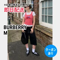 BURBERRY バーバリー タンクトップ M ピンク 前面プリント カップなし レディースのサムネイル