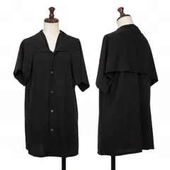 トリココムデギャルソンtricot COMME des GARCONS ポリケープデザインブラウス 黒M位のサムネイル